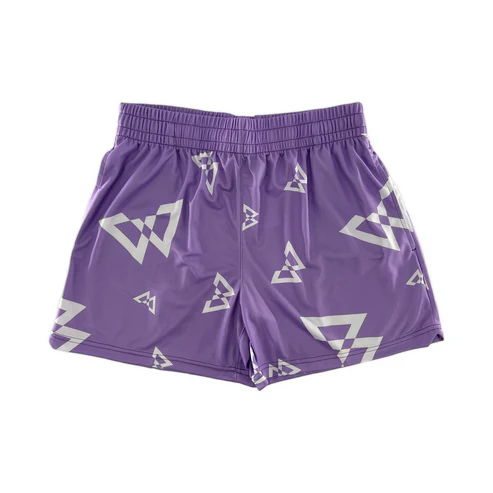 Beastmode Canvas Print Shorts (Violet/White)