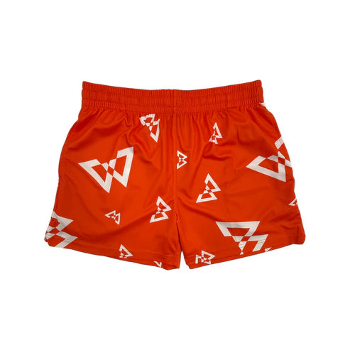 Beastmode Canvas Print Shorts (Orange/White)