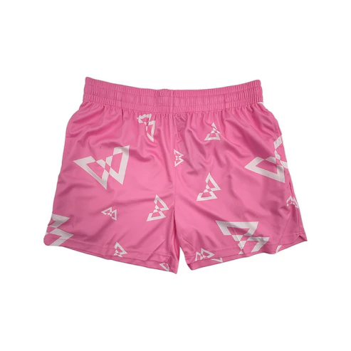 Beastmode Canvas Print Shorts (Pink/White)