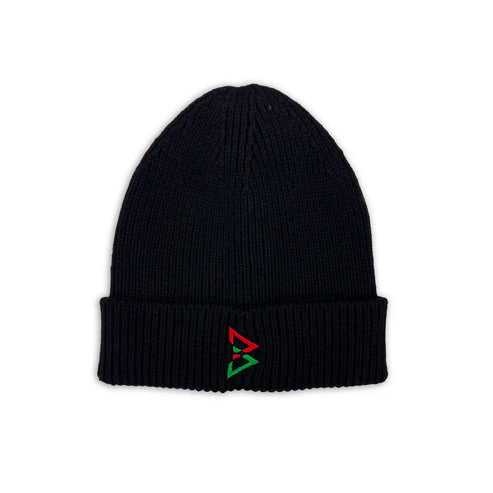 Beastmode B Logo Rib Cuffed Beanie (Black/Red/Green)