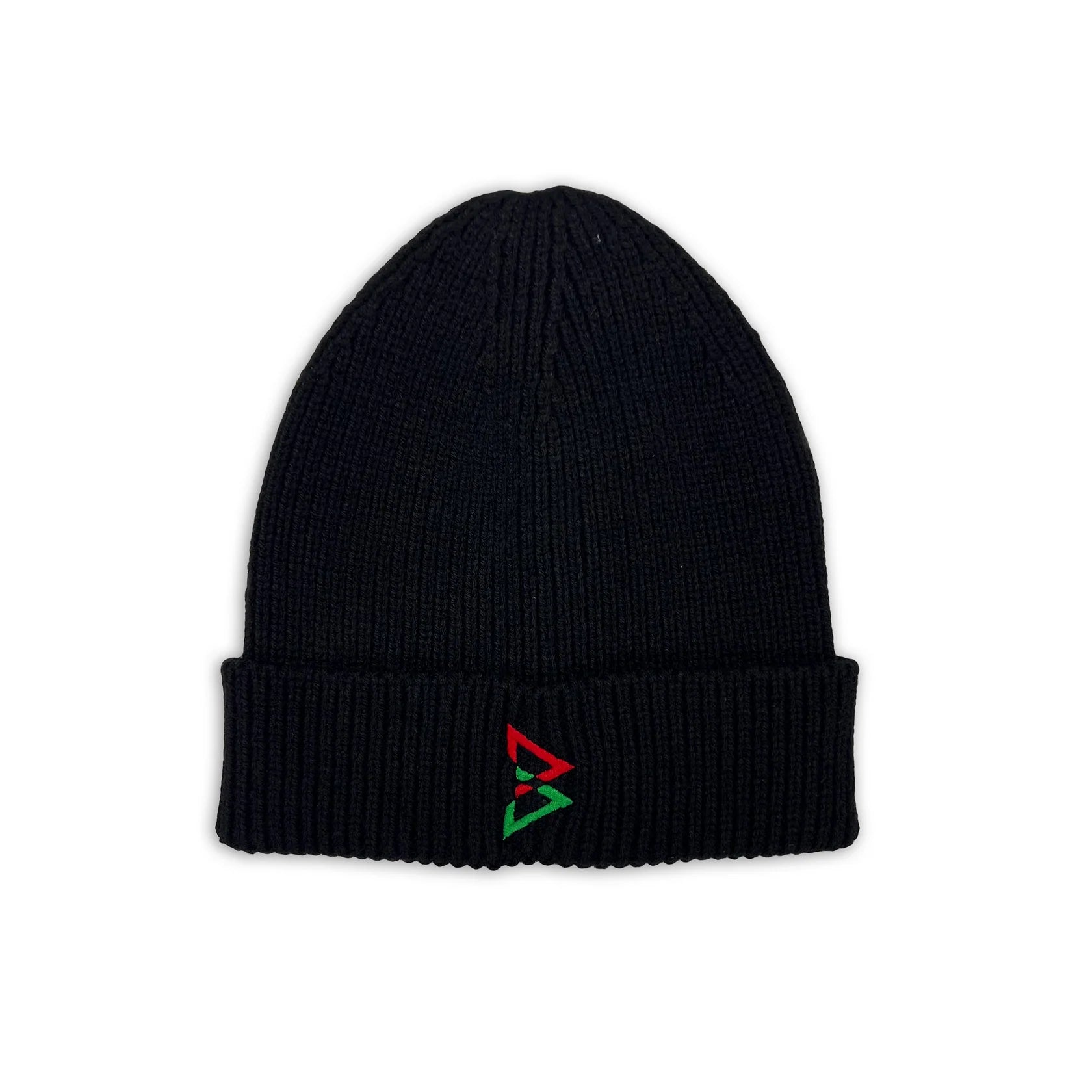Beastmode B Logo Rib Cuffed Beanie (Black/Red/Green)