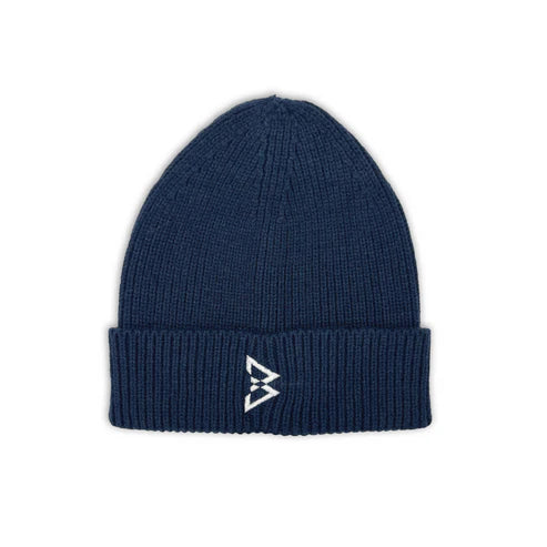 Beastmode B Logo Rib Cuffed Beanie (Navy/White)