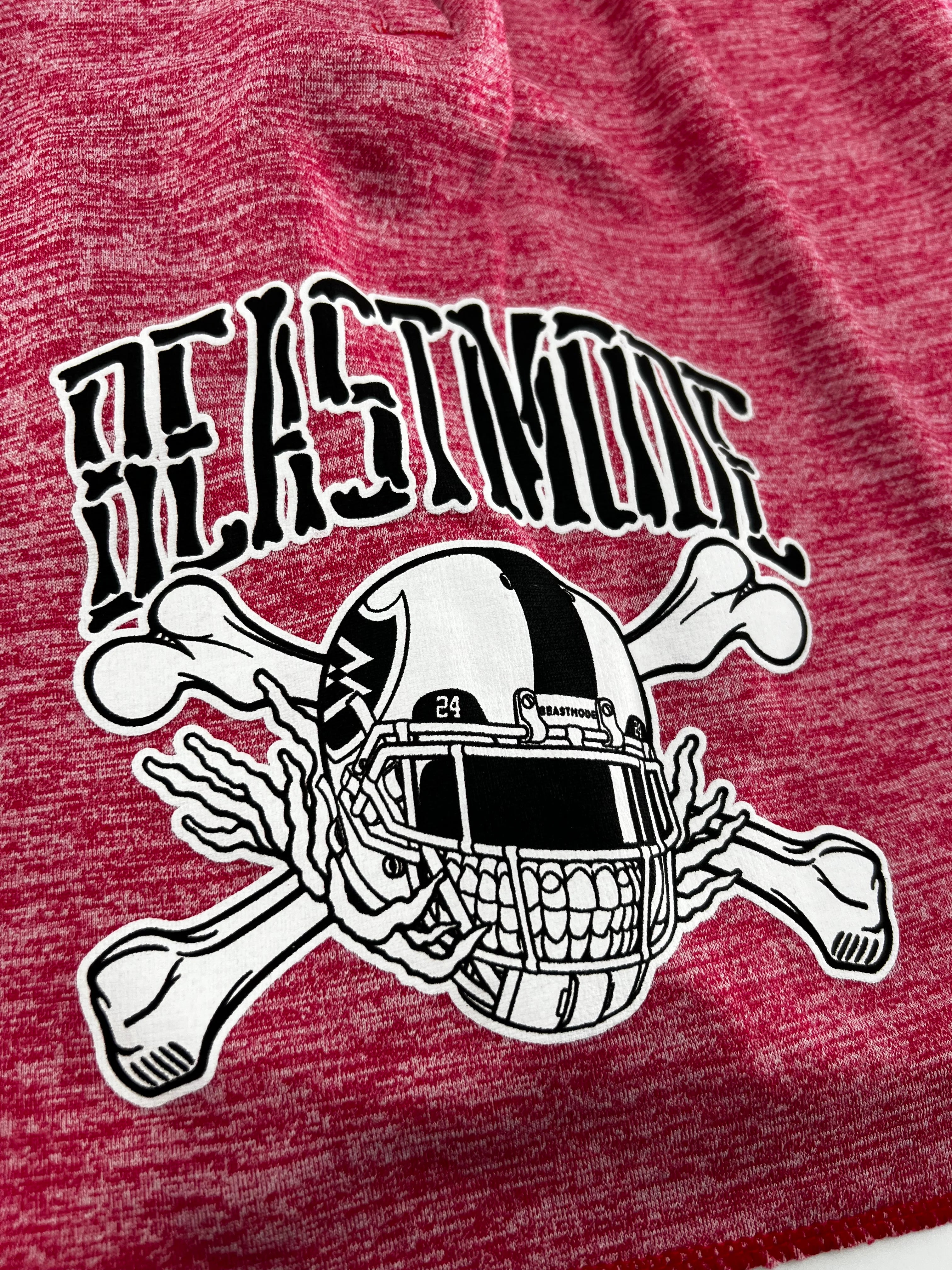 Beastmode Skeleton Sweat Short (Red Heather)
