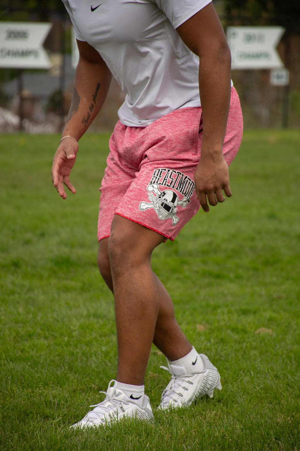 Beastmode Skeleton Sweat Short (Red Heather)